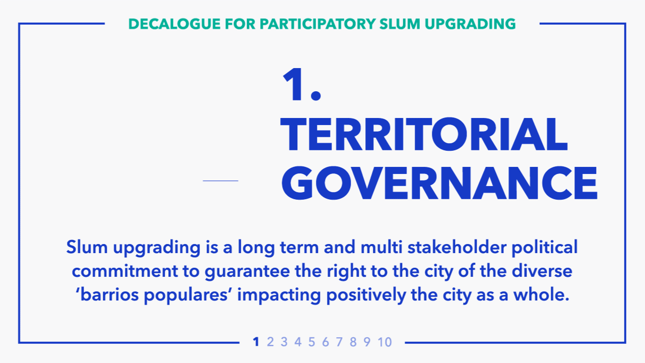 Decalogue for Participatory Slum Upgrading - Right to the city